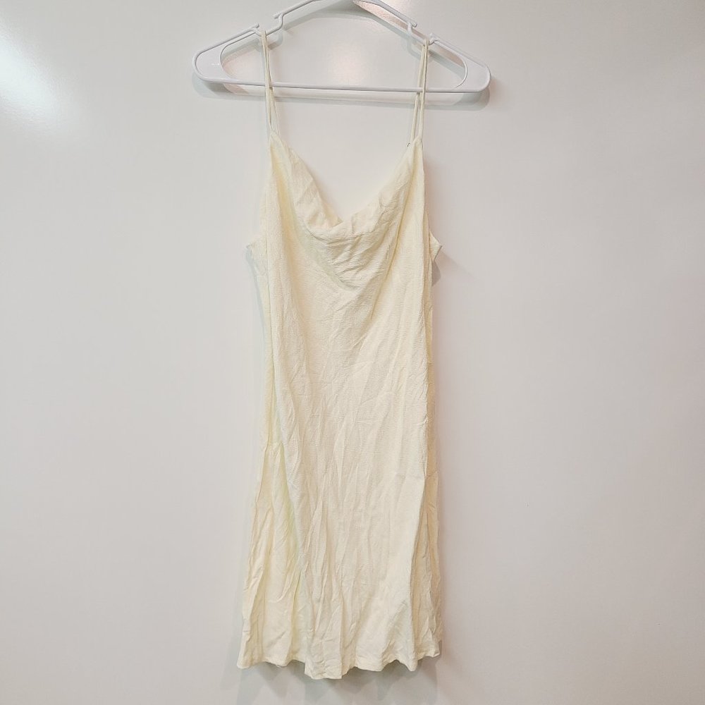 NWT Princess Polly Ocean Alley Linen Blend Mini Dress Cream Sz 6